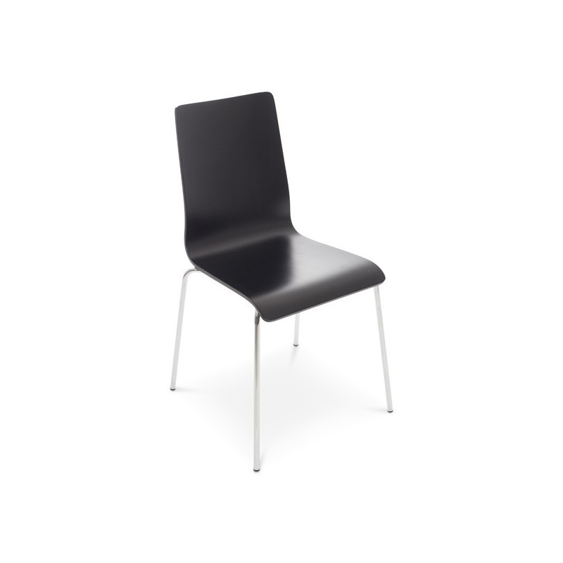 Lillystol svartlackad/kromstativ